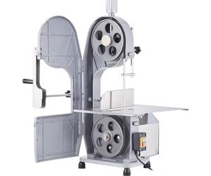 SucceBuy Scie à ruban à viande électrique commerciale de 1500 W, scie à os en acier inoxydable pour couper la viande et les os