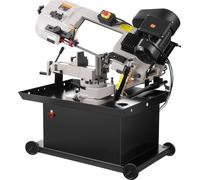 SucceBuy Scie à ruban horizontale pour le métal - 7 x 8,25 pouces, 1,1 kW Scie à ruban à vitesse variable, 220 V