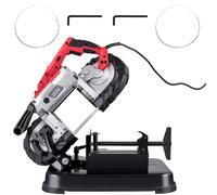 SucceBuy scie à ruban Portable capacité de coupe de 5 pouces sans fil vitesse Variable 10Amp moteur scie à ruban de coupe profonde pour tuyaux en métal et bois barres d'armature With Alloy Base