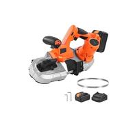 SucceBuy Scie à Ruban Portative 20V Profondeur de Coupe 6,5cm Moteur Sans Balais Sans Fil