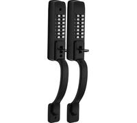 SucceBuy Serrure à code mécanique avec serrure es deux côtés (code de 4 à 7 chiffres), serrure de porte sans vec poignée et verrouillage automatique, adaptée aux portes d'entrée, portails