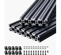 SucceBuy Set de 10 profilés en aluminium 1200mm Profilé rainuré 2020 Rail linéaire en aluminium