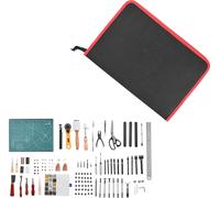 SucceBuy Set de 61 outils en cuir pour le gaufrage, le poinçonnage et la couture