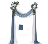 SucceBuy Set de fleurs artificielles pour arcs de mariage - Bleu, 2 fleurs et 2 rideauxIntroduction