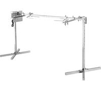SucceBuy Set de gril électrique rotisserie AC 220-240 V, gril à 8 niveaux avec capacité de charge de 60 kg, moteur 38 W, gril automatique pour les fêtes, idéal pour le cochon de lait, l'agneau et le r