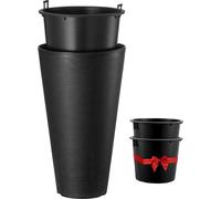 SucceBuy Set de jardinières hautes, 2 pièces - 61 cm, pots de fleurs ronds et coniques pour l'extérieur et l'intérieur