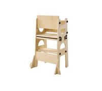 SucceBuy Set de Table et Chaise Enfant Réglable 1-5 Ans Multifonction Bois Naturel