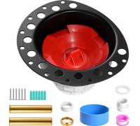 SucceBuy Set de vidage PVC pour baignoire à poser, 2 embouts en laiton, set de tubes de vidage pour baignoire avec adaptateur PVC, pour baignoire à poser, à poser au sol