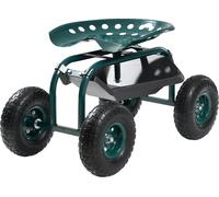 SucceBuy Siège de jardin mobile avec roues tout-terrain, 800x487x460/540mm