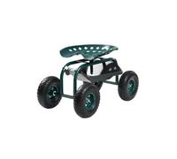 SucceBuy Siège de Jardin Roulant Capacité 136kg Pour Désherbage Plantation Rouge et Noir