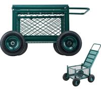 SucceBuy Siège roulant de jardin avec espace de rangement, supporte jusqu'à 180 kg, dimensions : 76x52x44 mm