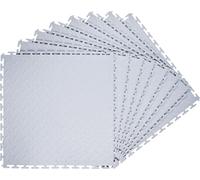 SucceBuy Sol de garage en PVC, paquet de 8 513x513x5 mm, revêtement de sol pour l'atelier et l'industrie, pose simple par clic, dalles PVC antidérapantes avec motif diamant, convient pour l'atelier, l