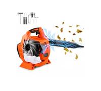 SucceBuy 26CC Souffleur de feuilles à essence 2 temps, souffleur manuel 2 en 1, 425 CFM de volume d'air, 156 MPH de vitesse, entretien de la pelouse, nettoyage des feuilles, déneigement, fonctionnant
