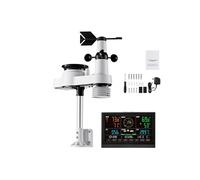 SucceBuy Station Météo Sans Fil 5 en 1 Avec Ecran VA 19,05cm Etanchéité IPX6 Sans Wifi