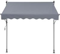 SucceBuy, store extérieur 78" rétractable manuellement, auvent réglable avec rideau pare-soleil 39", pour arrière-cour/jardin/balcon