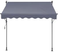SucceBuy, store extérieur rétractable manuellement 118", auvent réglable avec rideau pare-soleil 39", pour arrière-cour/jardin/balcon