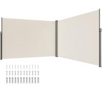 SucceBuy Store latéral rétractable, 200 x 600 cm, protection visuelle pour l'extérieur, écran de terrasse imperméable en polyester 180 g, UV 30+ coupe-vent séparateur d'espace pour arrière-cour, balco