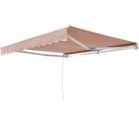 SucceBuy Store rétractable manuellement, 3,9 x 2,4 m, protection solaire pour terrasse en plein air, polyester hydrofuge, protection à manivelle pour balcon dans l'arrière-cour