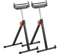 SucceBuy Support à roulettes, hauteur réglable 27-43 pouces, capacité de charge 250 lb, poids lourd, pour support de rallonge de sortie-traitement du bois, 2 pièces