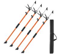 SucceBuy Support à une main, lot de 4, support de plafond 116–290 cm, support télescopique en acier, support de montage d'une capacité de charge de 70 kg pour le montage d'armoires, les travaux de clo