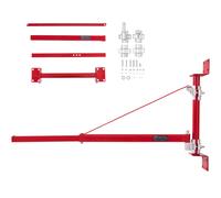 SucceBuy Support de palan électrique, bras oscillant avec cadre de levage en acier à poteau 180 ° Bras de levage de treuil d'échafaudage pour garage d'atelier 150-300kg