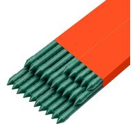 SucceBuy Support pour plantes grimpantes, paquet de 25, tuteur pour plantes ⌀11x2100 mm, tuteur métallique plastifié pour tomates, support pour plantes avec extrémité pointue et picots antidérapants p