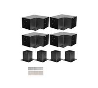 SucceBuy Supports de Pergola Lot de 8 en Acier au Carbone Pour Poutres Bois Standard