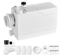 SucceBuy, système de pompage des eaux usées de 800 W, avec un débit de 12000 L/h, une hauteur de refoulement de 10 mètres, équipé de 4 raccords, pompe blanche pour eaux usées, idéale pour les sous-sol