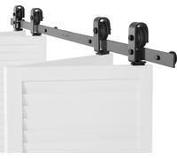 SucceBuy Système de porte coulissante pliante 1524mm en noir