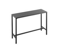 SucceBuy Table à Manger Haute Extérieur en Métal Robuste 120x37,5cm Avec Plateau Etanche