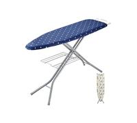 Planche à repasser SucceBuy avec compartiment de rangement en bas, planche à repasser épaissie à 4 couches avec housse résistante à la chaleur et housse 100 % coton