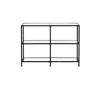 SucceBuy Table Console en Verre 3 Niveaux Bout de Canapé avec Plateau en Verre Trempé