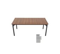 SucceBuy Table de Salle à Manger Rectangulaire en Bois Pour Cuisine 180cm 6 à 8 Personnes