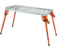 SucceBuy Table de soudure pliante 44" x 21", capacité de charge de 500 livres, hauteur réglable, établi pour souder