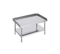 SucceBuy Table de Travail 76,2x121,9x66cm Avec Dosseret à 3 Côtés Hauteur Réglable Argent