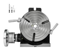 SucceBuy Table rotative 8 pouces/200 MM Table rotative horizontale verticale MT-3 3 emplacements/4 emplacements pour le fraisage 360 ° Travail de précision 8-inch 3-slot