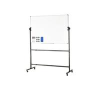 SucceBuy Tableau blanc à roulettes 48x32 pouces, réglable en hauteur, magnétique double face, avec roulettes et tablette pour bureau/école