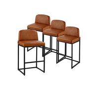 SucceBuy Tabouret de Bar Lot de 4 en Cuir PU Confortable 68cm de Haut Capacité 149,7kg