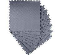 SucceBuy Tapis antidérapant pour sol de garage, lot de 8, 513 x 513 x 5 mm Tapis de protection pour atelier et industrie, antidérapants pour atelier, entrepôt, gris graphite