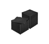 SucceBuy Tapis de Drainage Coussin de Sol à Episser en PP 31x31cm 40 PCS Noir
