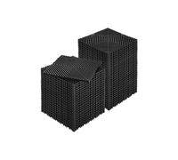 SucceBuy Tapis de Drainage Emboîtable Coussin de Sol à Episser en PP 31x31cm Noir
