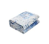 SucceBuy Tapis de salon lavable antidérapant moderne 150x210cm Bleu