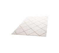 SucceBuy Tapis de Séjour Peluche Moelleux Polyester 244x305cm Beige Antidérapant