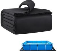 SucceBuy Tapis de sol 4,8x9,7 m pour piscines hors-sol, bâche de fond résistante, protège contre les dommages, tapis de piscine en géotextile robuste, augmente la durabilité du liner, bâche de protect
