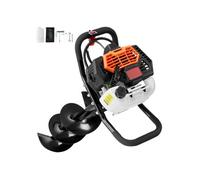 SucceBuy Tarières pour trous dans le sol, à essence, 43 CC, 1250 W, mèche 8", orange+noir