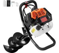 SucceBuy Tarières pour trous dans le sol, à essence, 43 CC, 1250 W, mèche 8", orange+noir