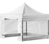 SucceBuy Tente d'abri pop-up, 3 x 3 m, pour l'extérieur, pavillon de terrasse, parois latérales amovibles, sac avec roulettes, résistante aux UV, étanche, protection immédiate