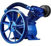 SucceBuy Tête de pompe de compresseur d'air, 5,5 CV 5.75CFM @ 90psi, double cylindre lubrifié à l'huile, fonte de type Dual Stage V, pression max. 185psi, remplacement de la tête de pompe à piston