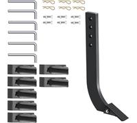 SucceBuy Tige de lame en caisson 18", tige de racloir en caisson 4 trous, tige d'arrachement, réglable, dents coniques et goupilles amovibles, 6 pièces, creuser, labourer