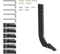 SucceBuy Tige de lame en caisson 18", tige de scarificateur à 4 trous avec tiges dentées coniques, réglable pour creuser et labourer, 5 pièces